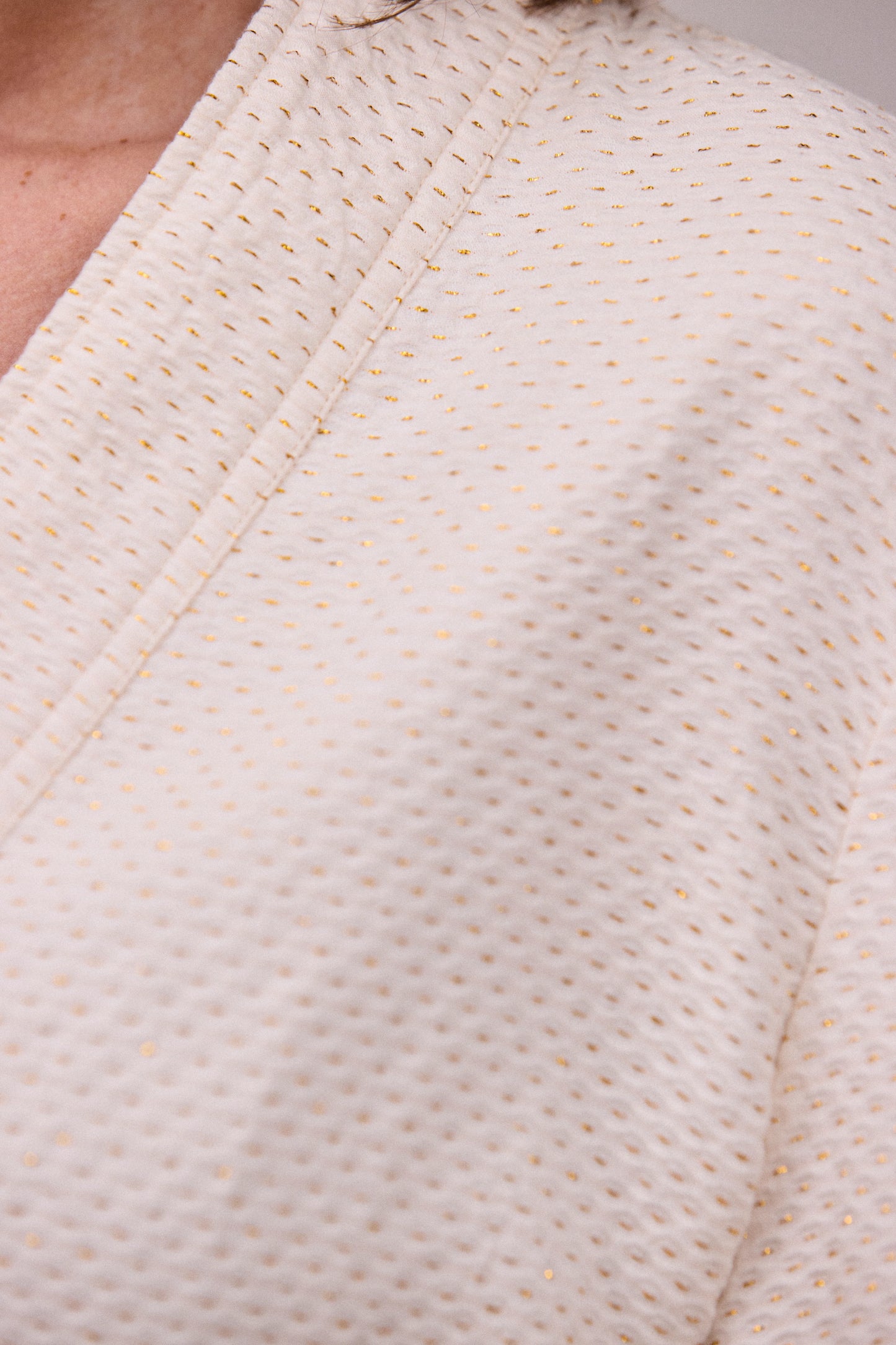 Faune Deia Jacket in Oyster and Gold