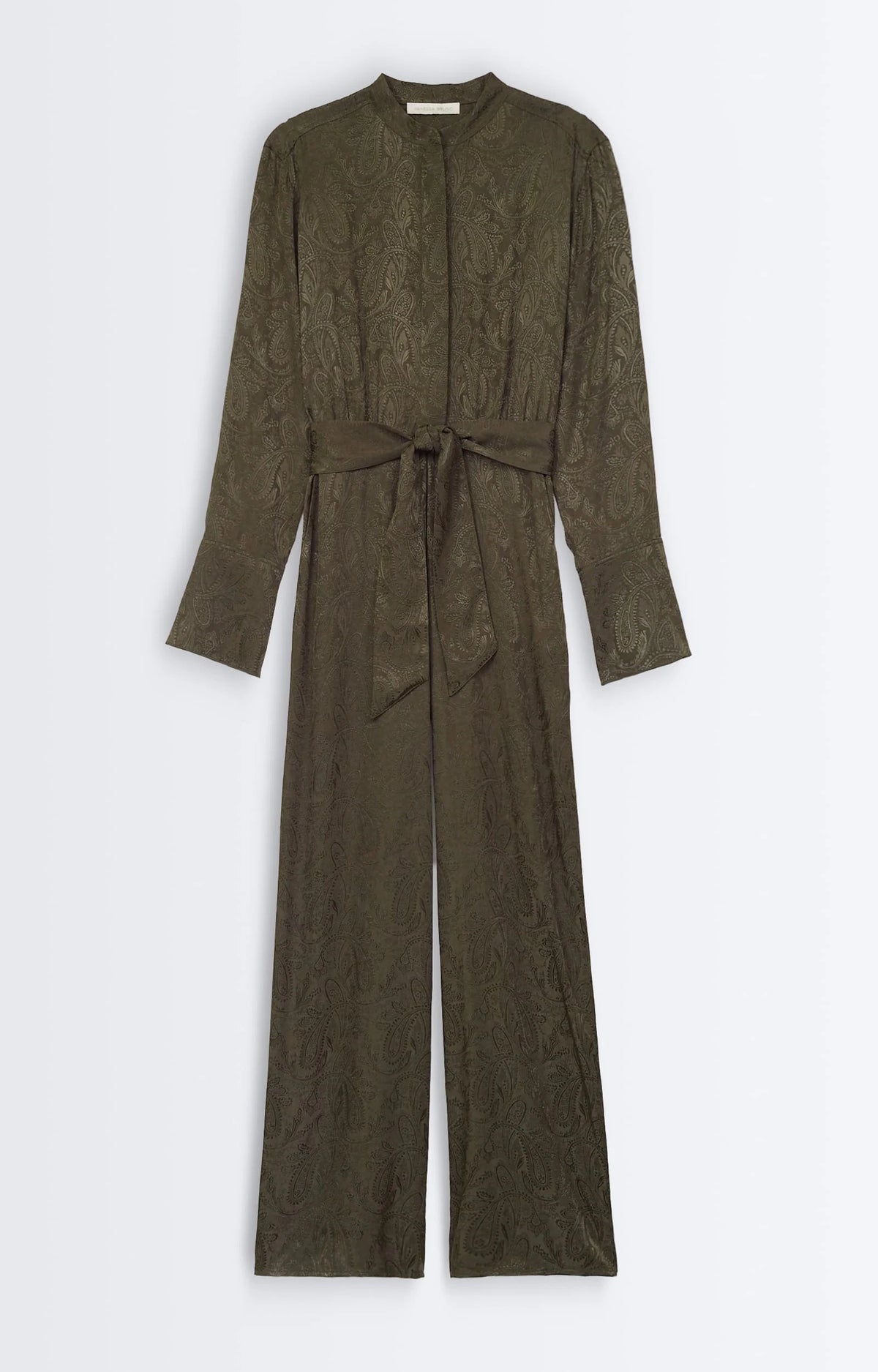 Vanessa Bruno Hysé Jacquard Jumpsuit in Khaki