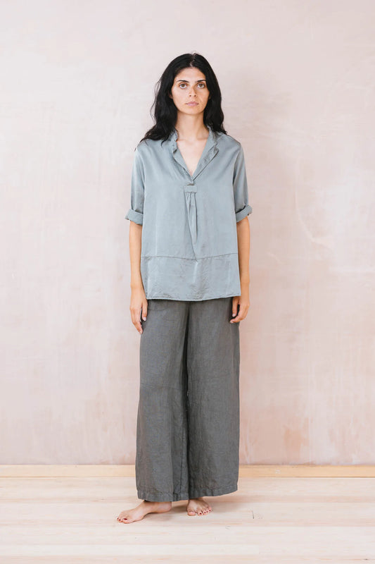 SULA Linen Mud Pants - Green