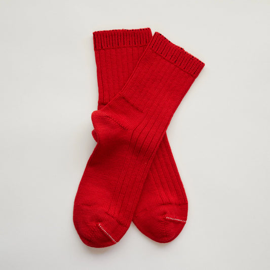 Rock and Ruby Wool Socks in Cherry