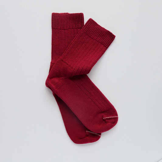 Rock and Ruby Wool Socks in Maroon