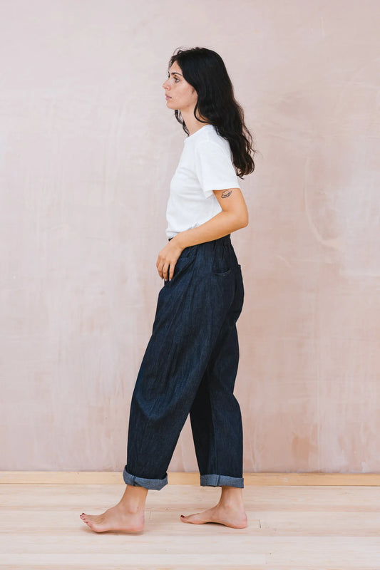 SULA Everyday Trousers in Blue Denim