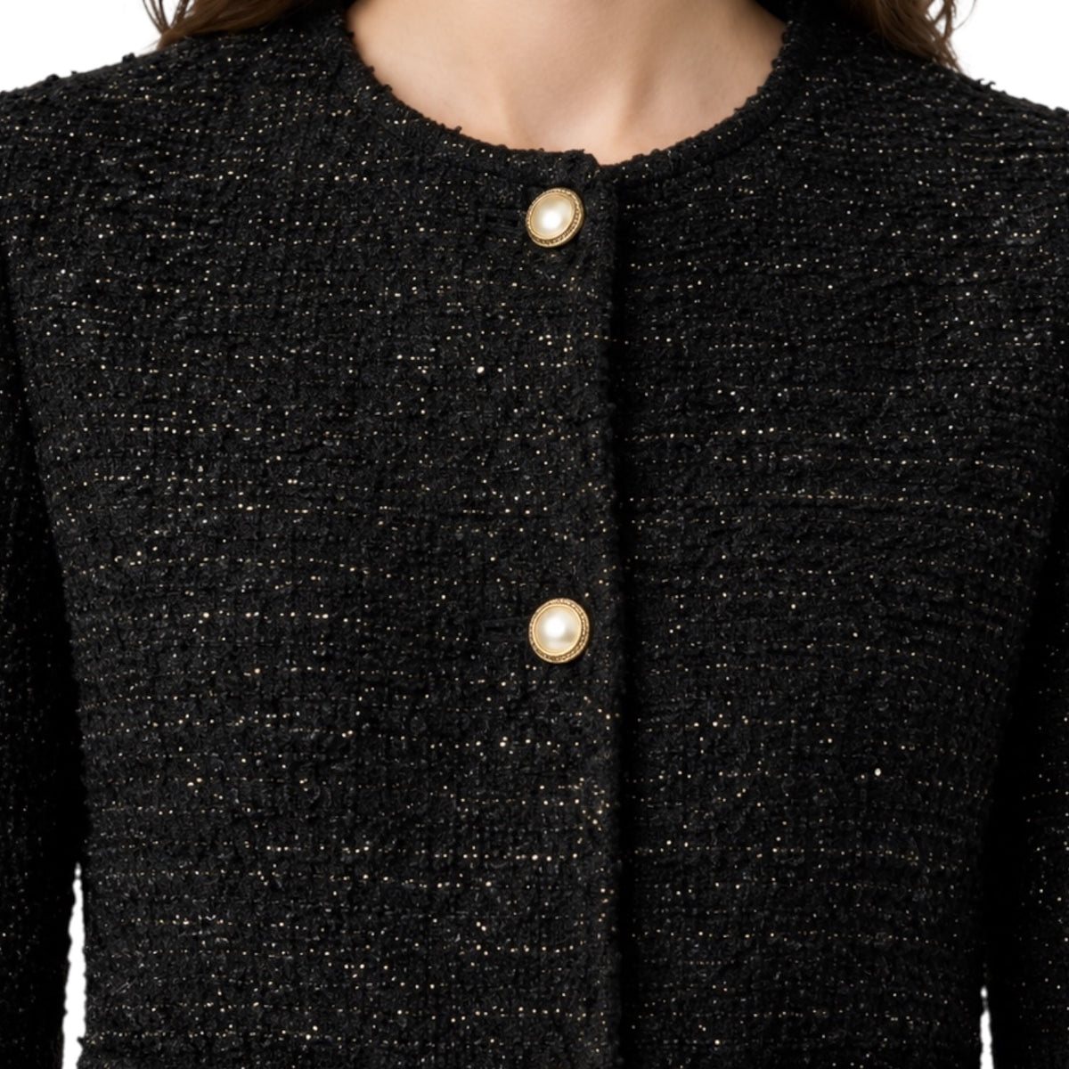Vanessa Bruno Hermia Jacket in Black and Gold