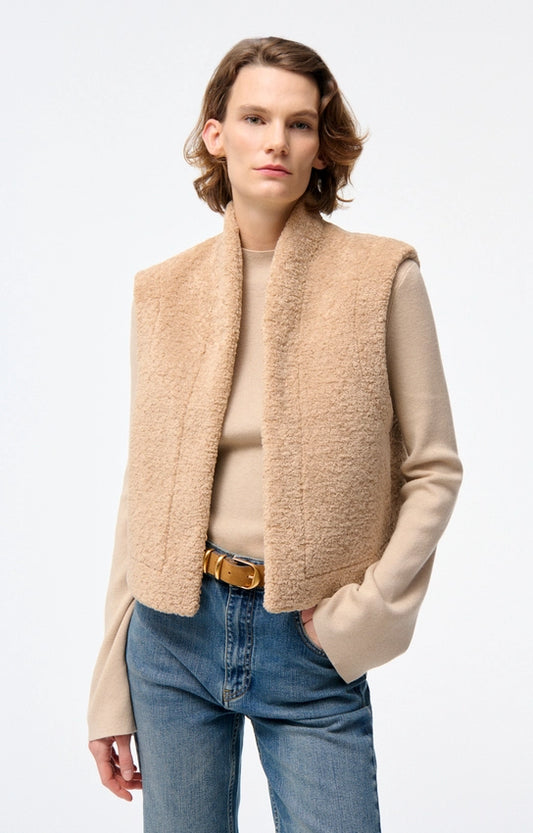 Vanessa Bruno Daman Gilet in Biscuit