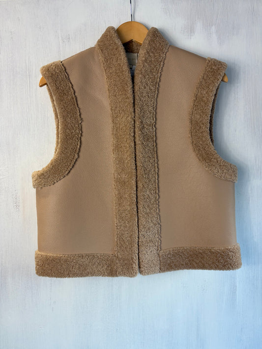 Vanessa Bruno Daman Gilet in Biscuit