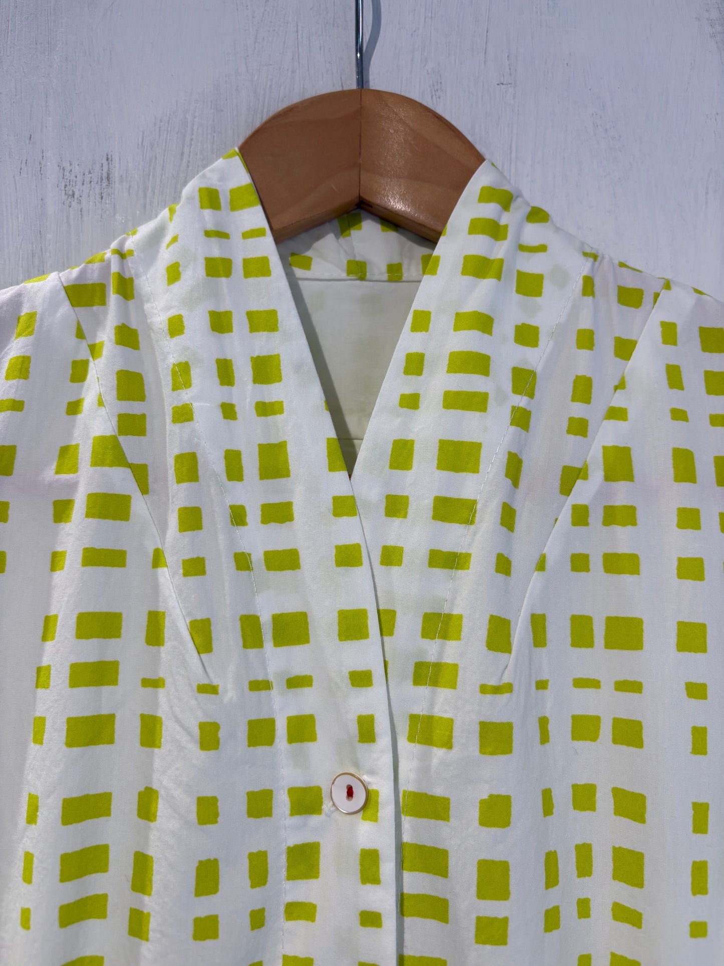 Hannoh Wessel Delaney Lime Check Dress