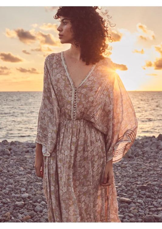 Faune Paloma Dress in Vintage Daisy Print