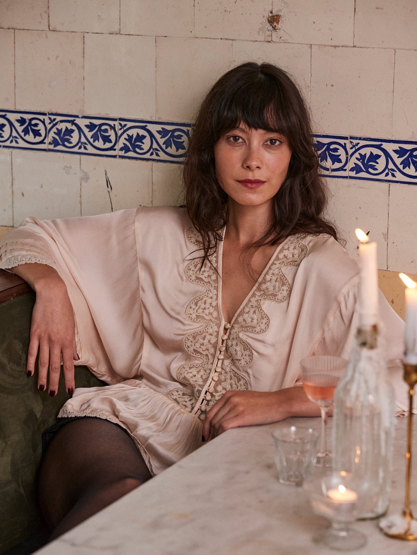 Faune Honeysuckle Blouse in Natural Blush