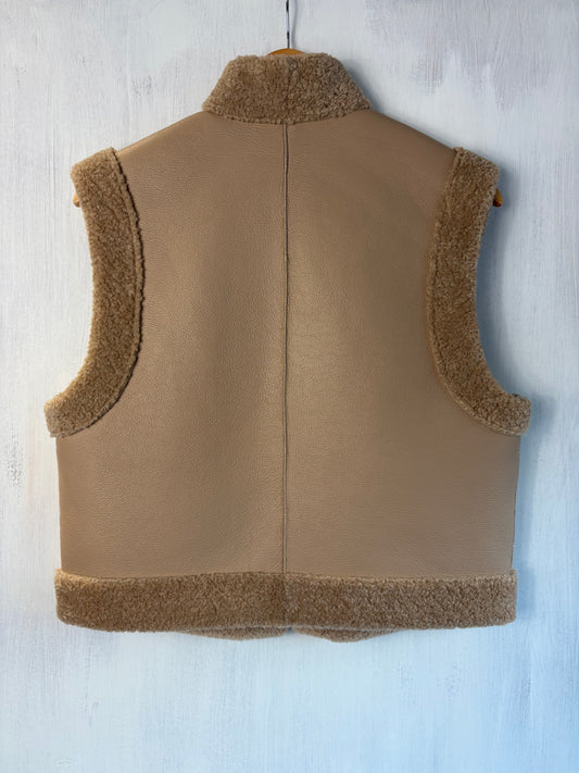 Vanessa Bruno Daman Gilet in Biscuit