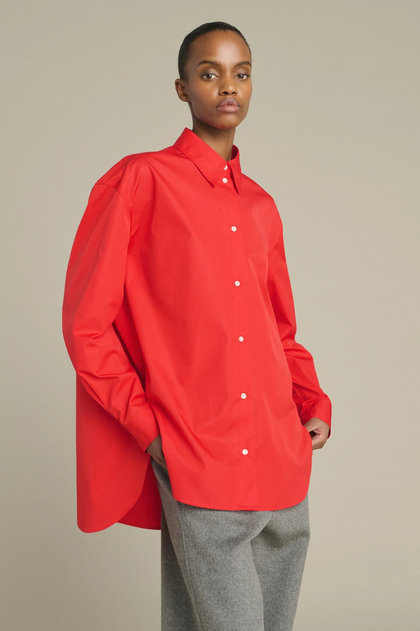 Soeur Grenade Oversized Shirt in Red