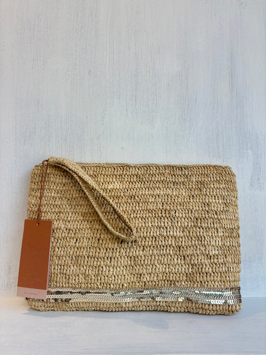 Vanessa Bruno Raffia Clutch Bag