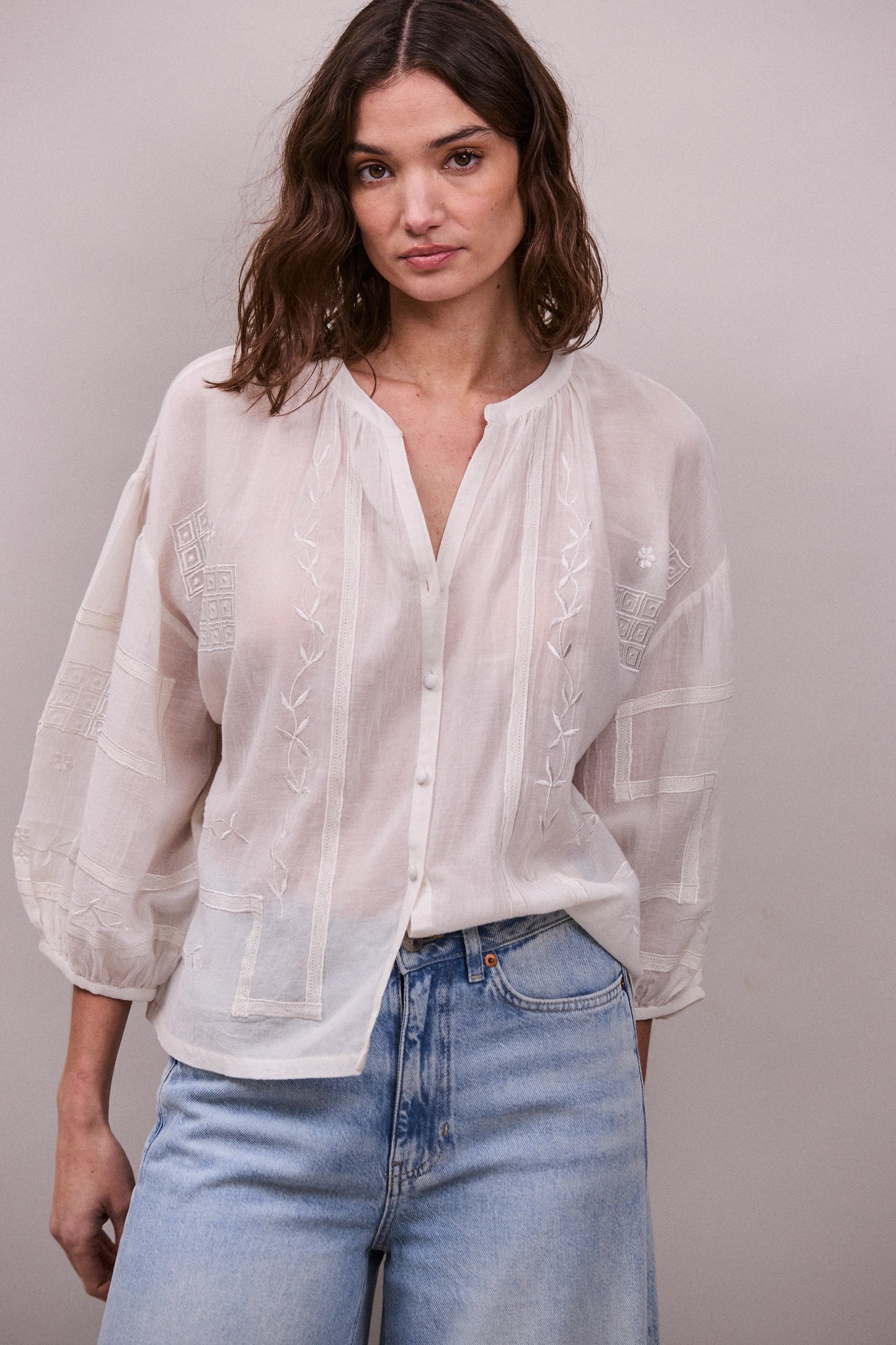 Faune Mia Blouse in Vintage White