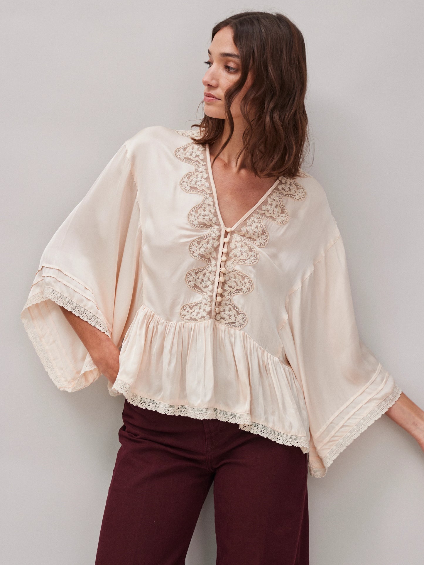 Faune Honeysuckle Blouse in Natural Blush