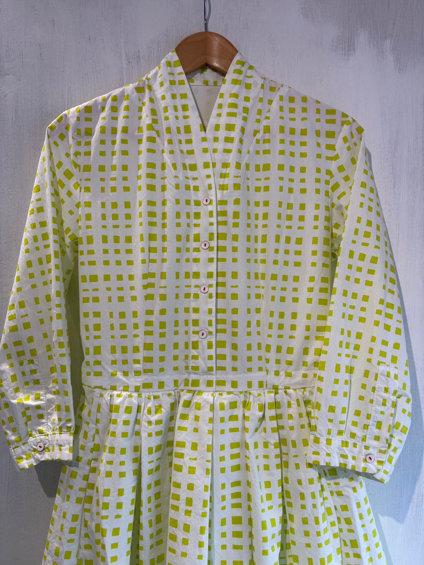 Hannoh Wessel Delaney Lime Check Dress