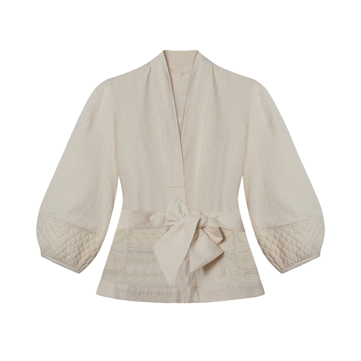 Faune Deia Jacket in Oyster and Gold