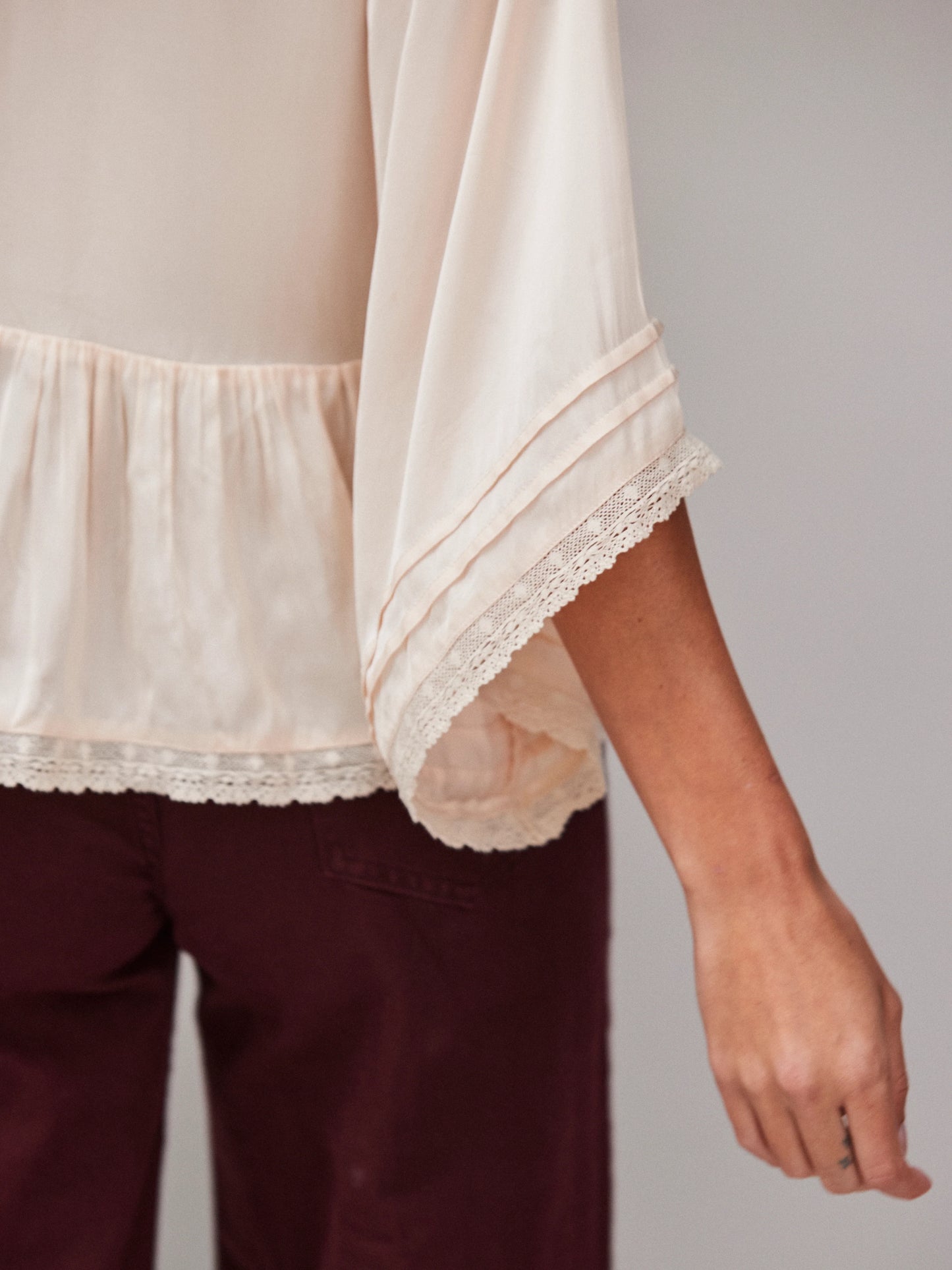 Faune Honeysuckle Blouse in Natural Blush