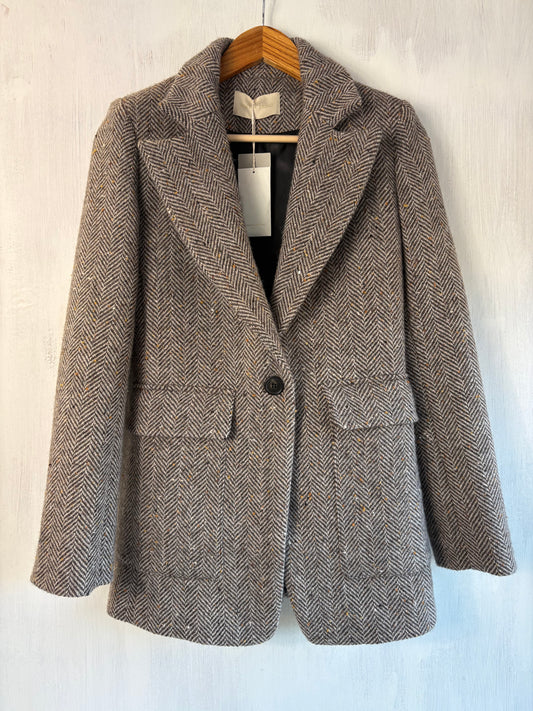Vanessa Bruno Herringbone Tweed Jacket
