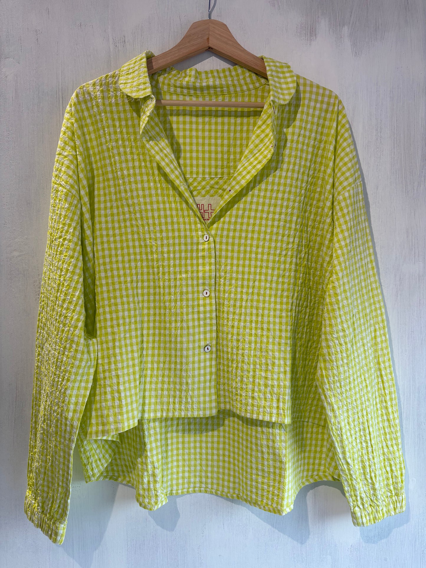 Hannoh Wessel Lime Check Sassy Shirt