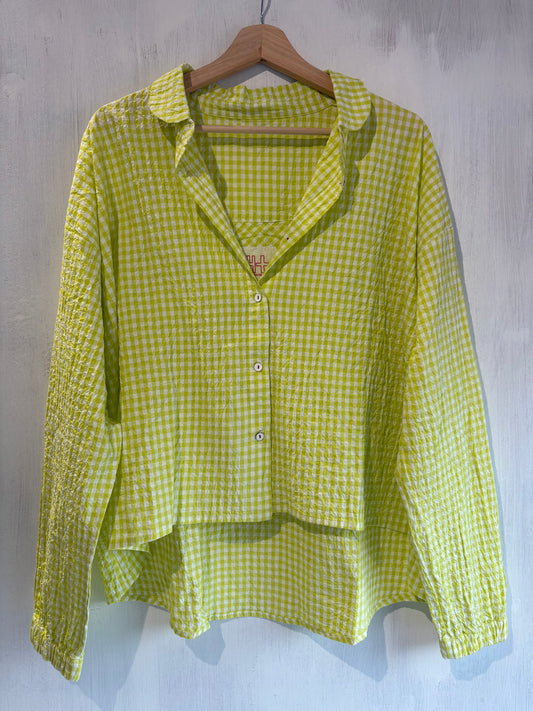Hannoh Wessel Lime Check Sassy Shirt
