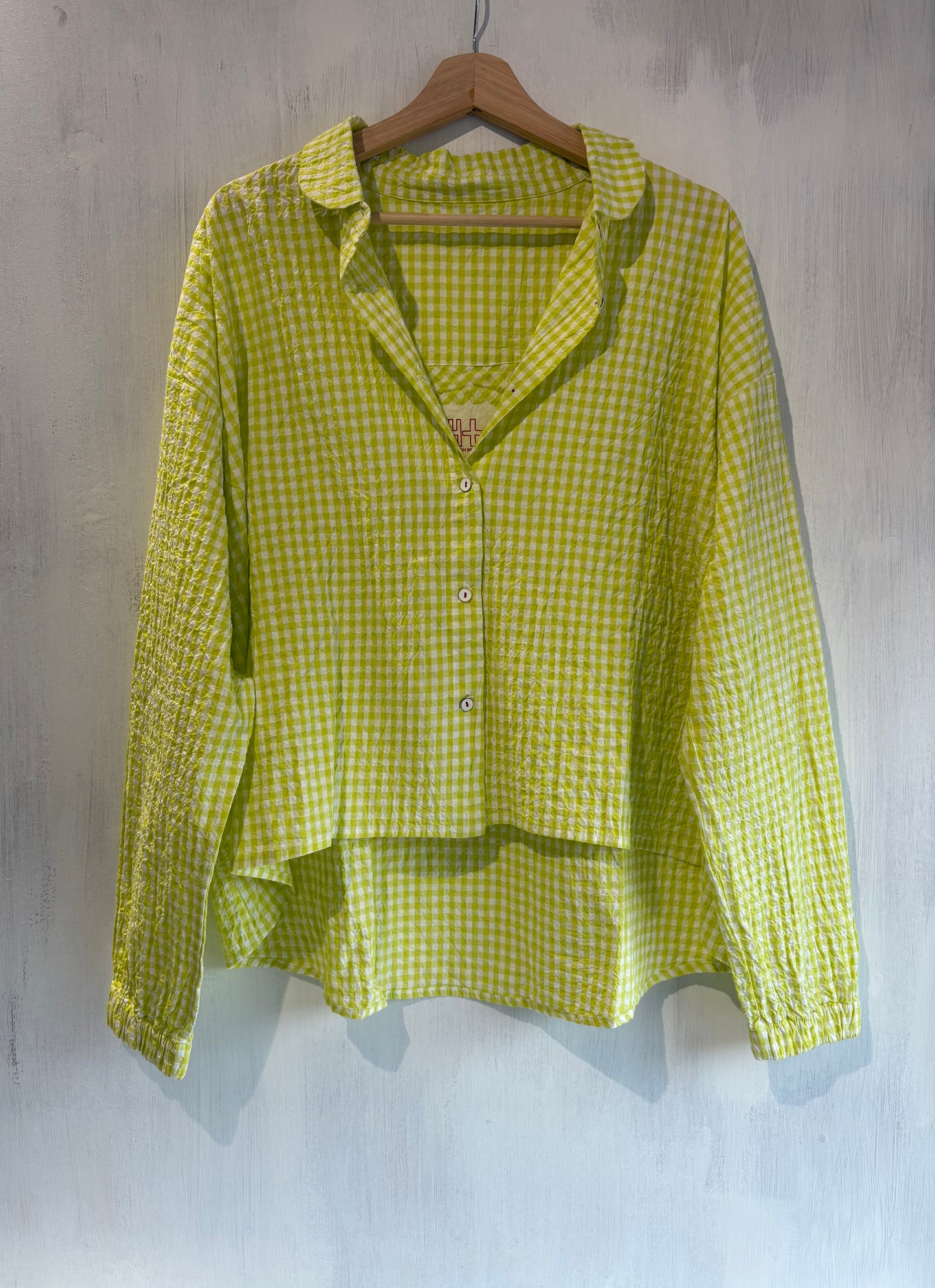 Hannoh Wessel Lime Check Sassy Shirt