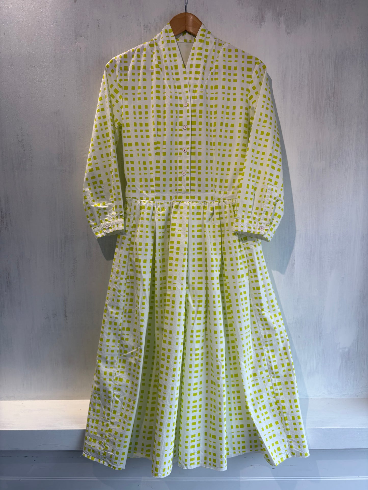Hannoh Wessel Delaney Lime Check Dress