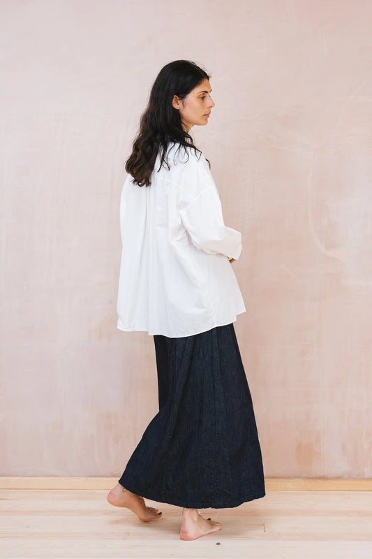 SULA Flower Button Thru Shirt in White