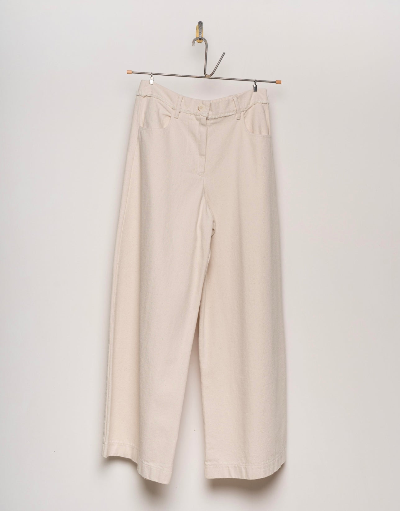 Aequamente High Waisted Pants in Chalk