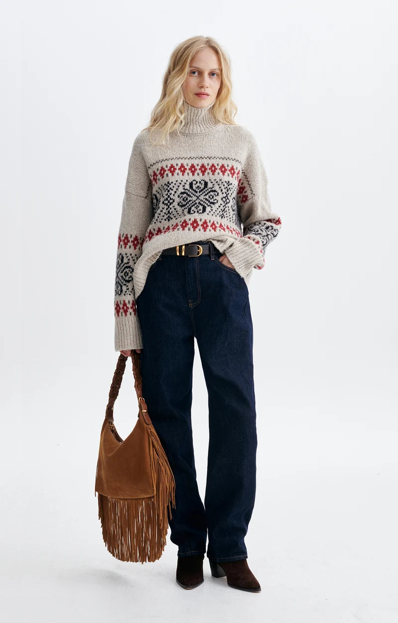Vanessa Bruno Hugette Fairisle Knit in Oat