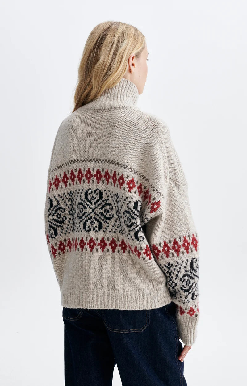 Vanessa Bruno Hugette Fairisle Knit in Oat
