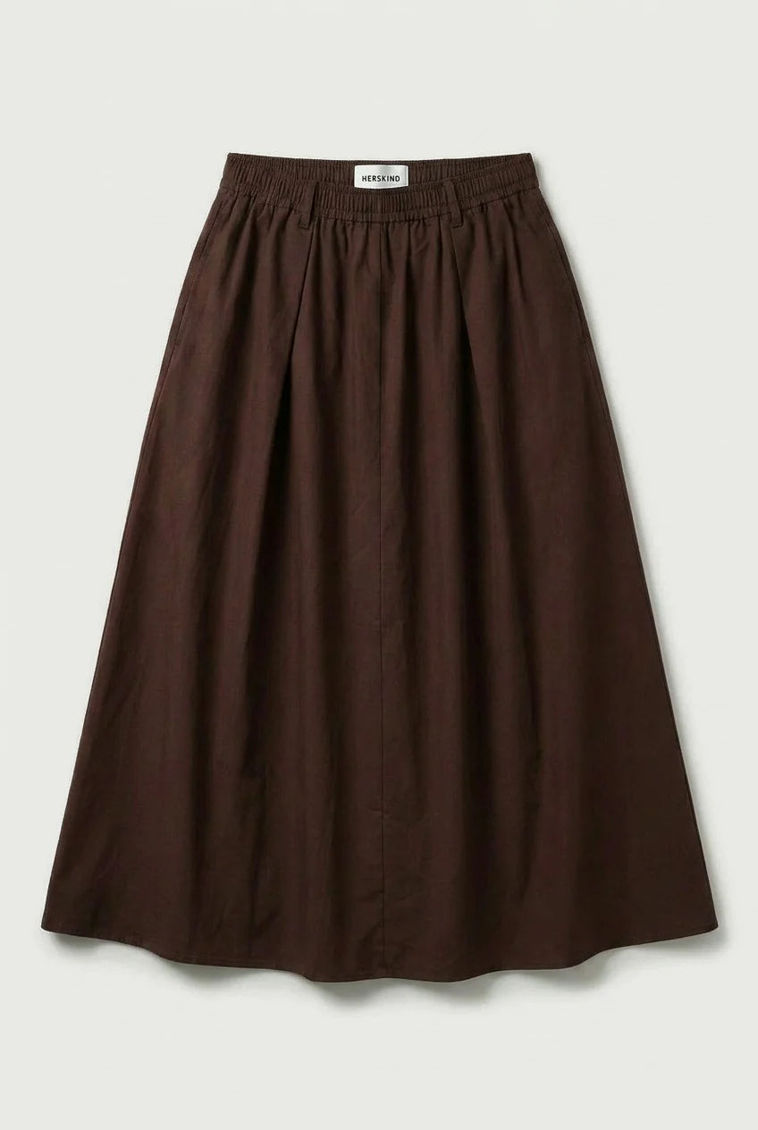 Herskind Ofelia Skirt in Coffee Brown