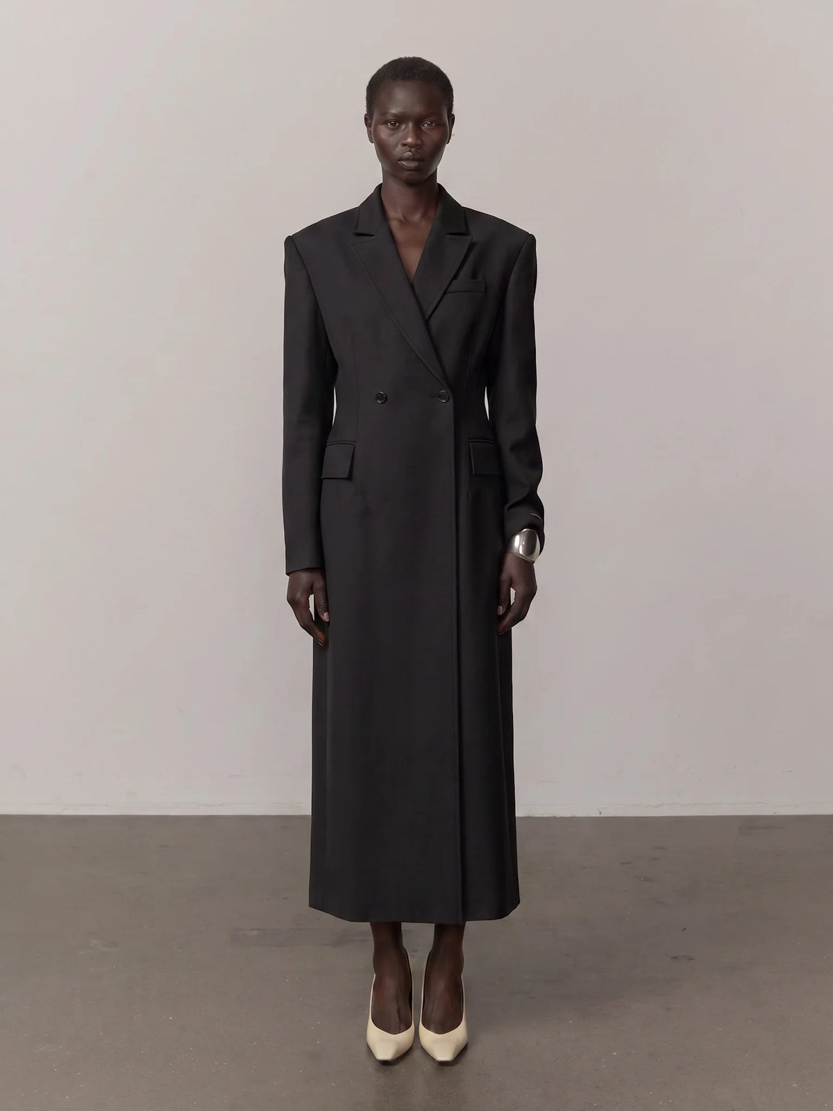 Herskind Ultra de Luxe Fitted Coat in Steel Grey