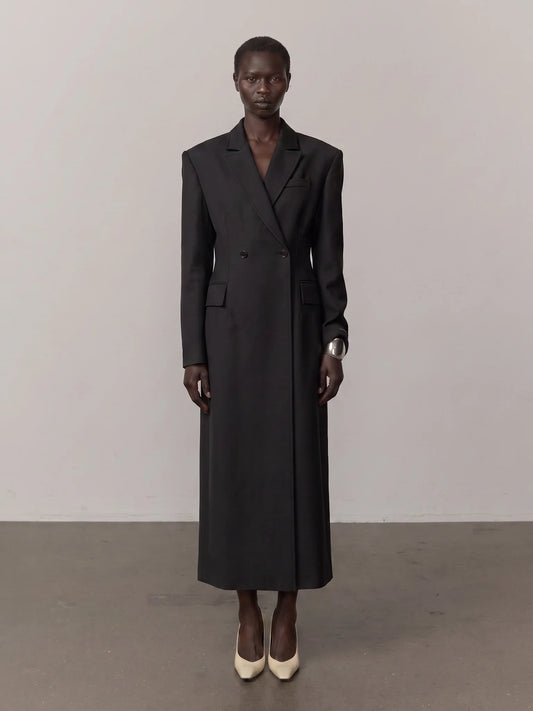 Herskind Ultra de Luxe Fitted Coat in Steel Grey