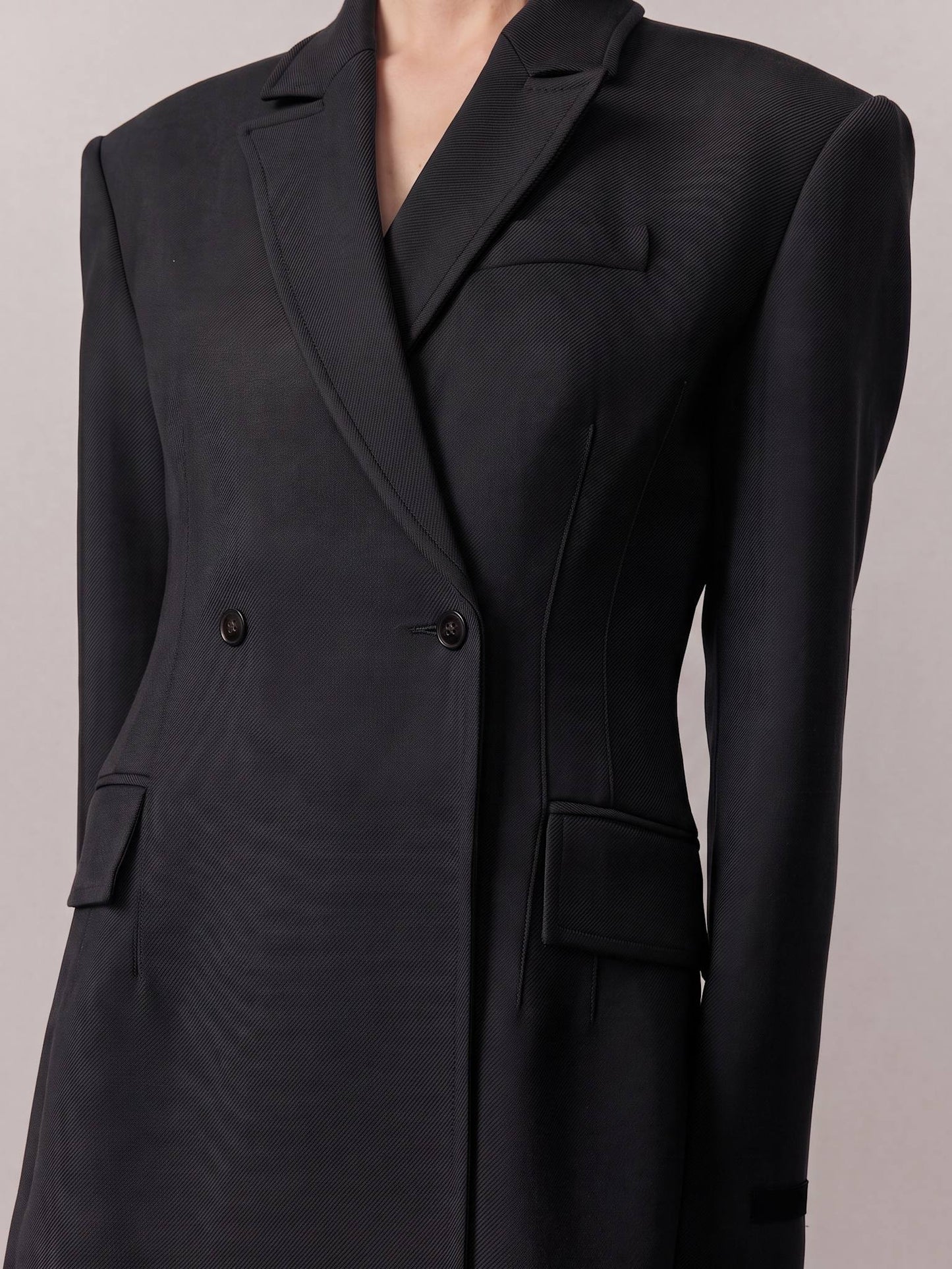 Herskind Ultra de Luxe Fitted Coat in Steel Grey