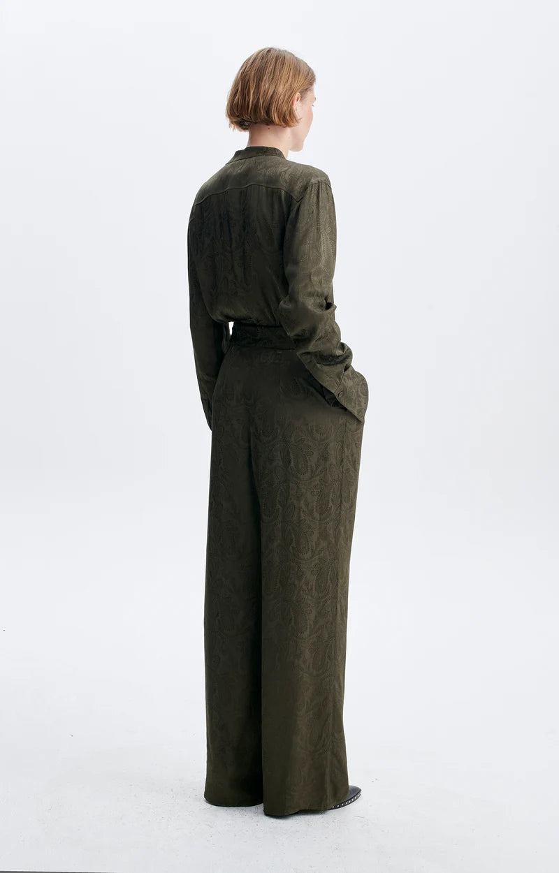 Vanessa Bruno Hysé Jacquard Jumpsuit in Khaki