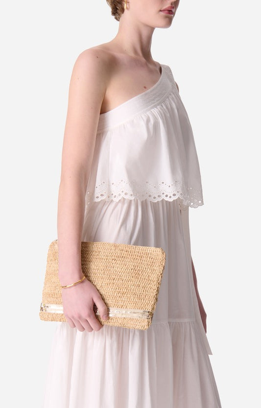 Vanessa Bruno Raffia Clutch Bag