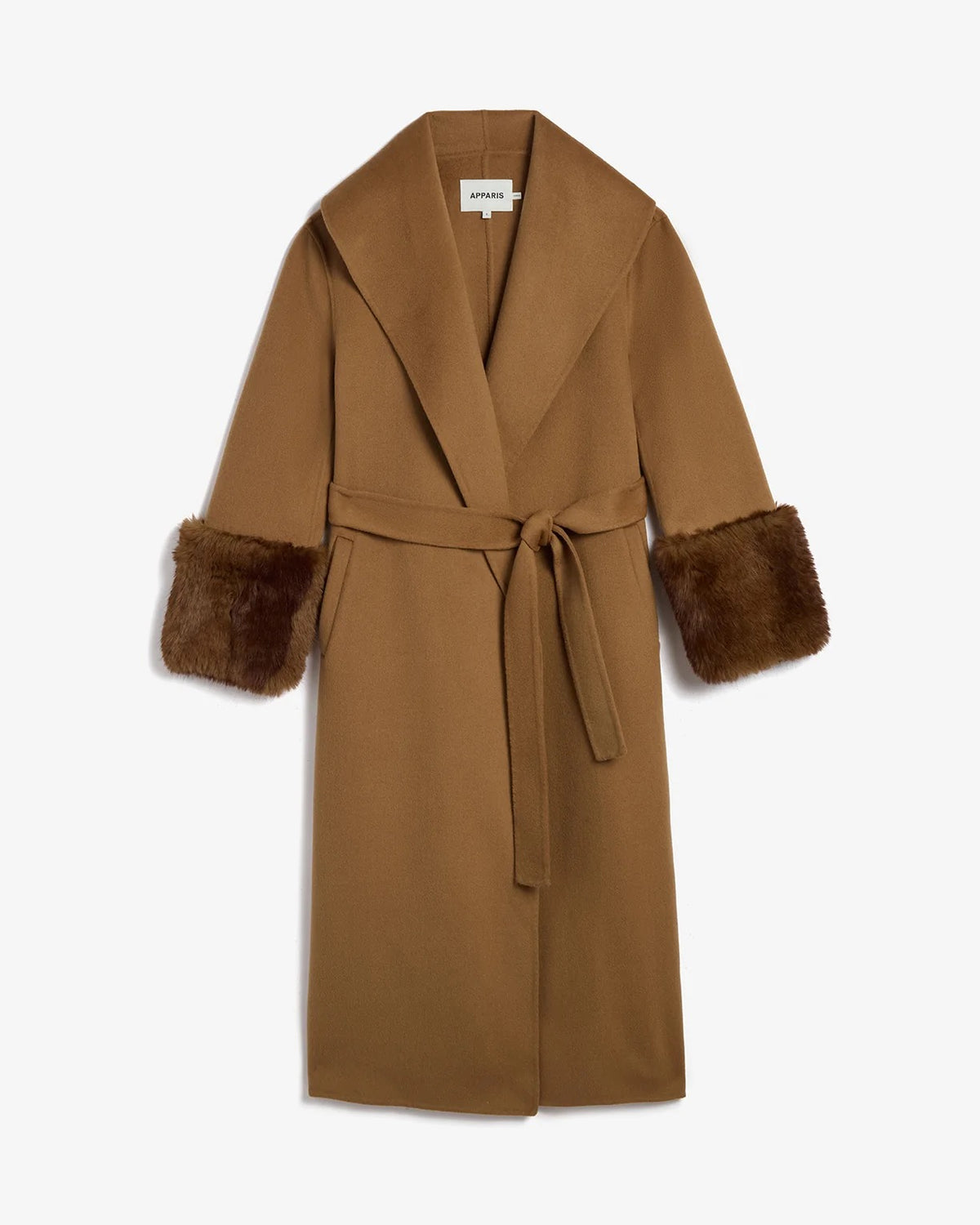 APPARIS Jill Wool Coat in Camel