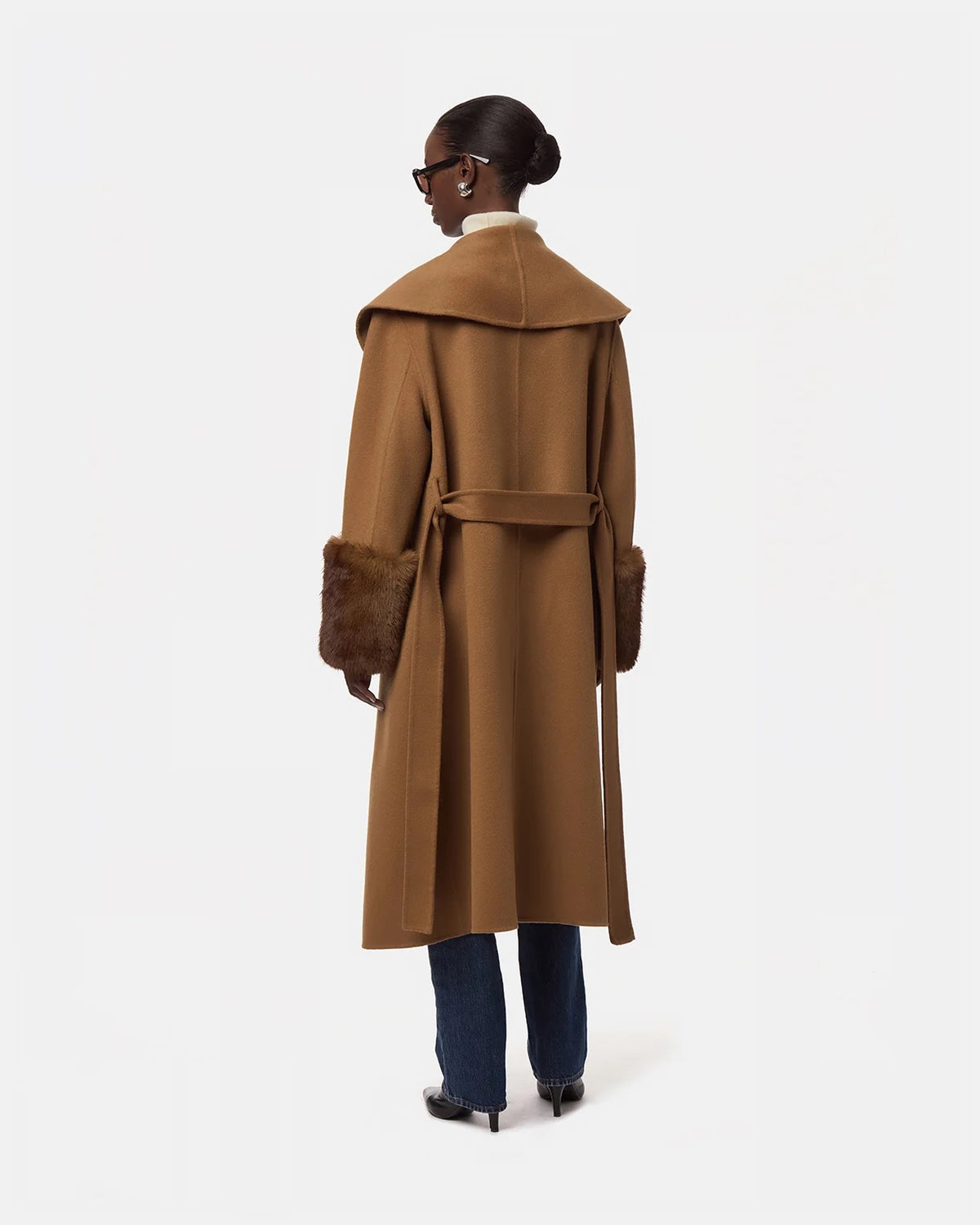 APPARIS Jill Wool Coat in Camel