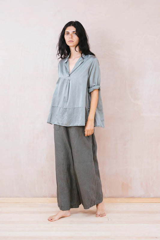 SULA Linen Mud Pants - Green