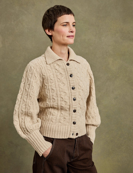 Penelope Chilvers Cornwall Cardigan in Cream