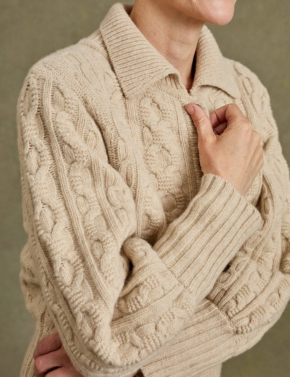Penelope Chilvers Cornwall Cardigan in Cream