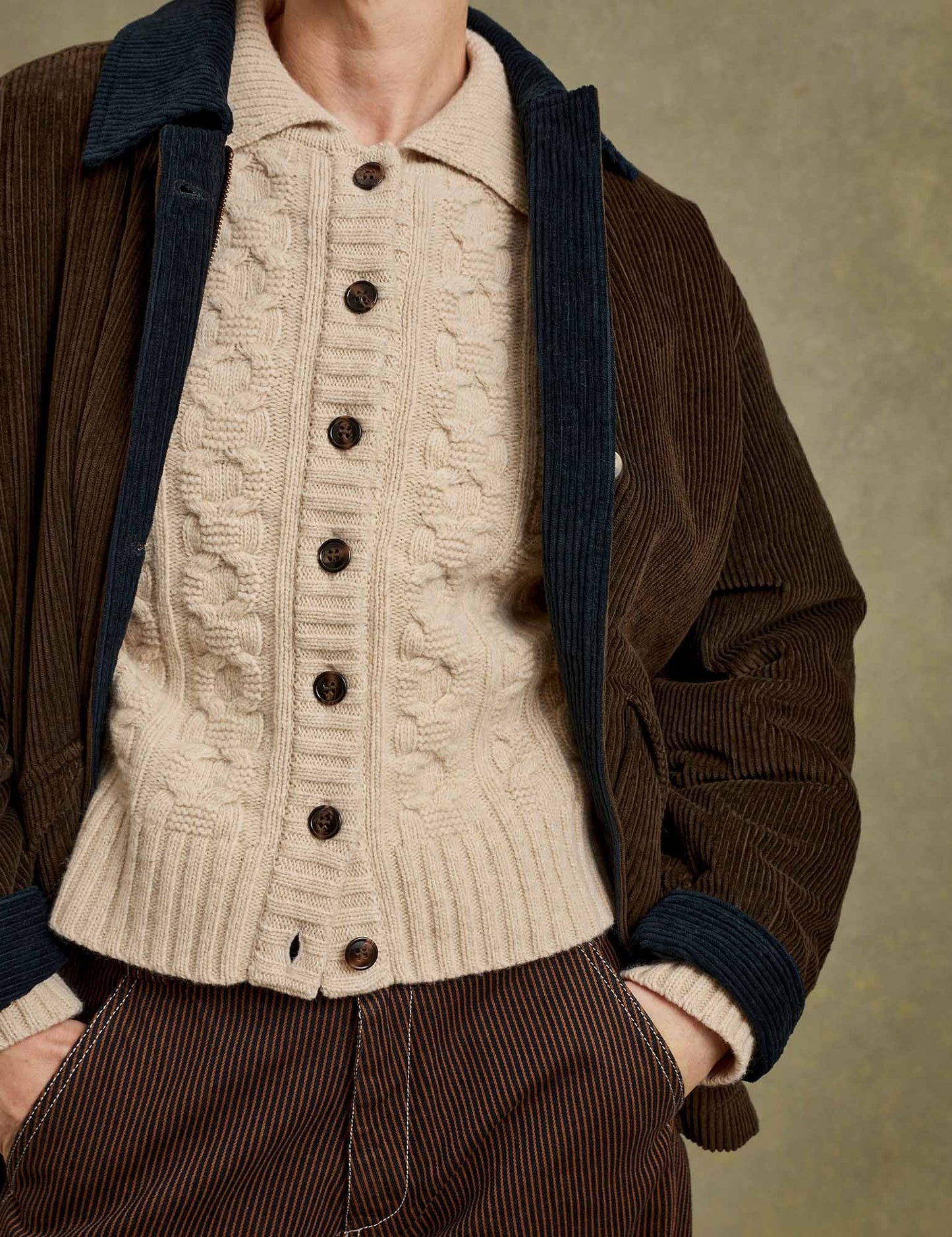 Penelope Chilvers Cornwall Cardigan in Cream