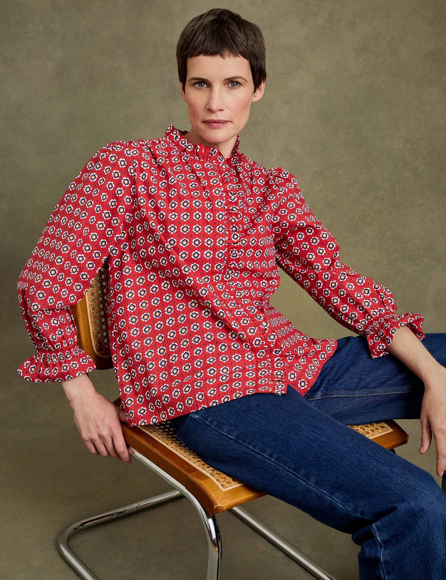 Penelope Chilvers Monday Blouse in Moroccan Red