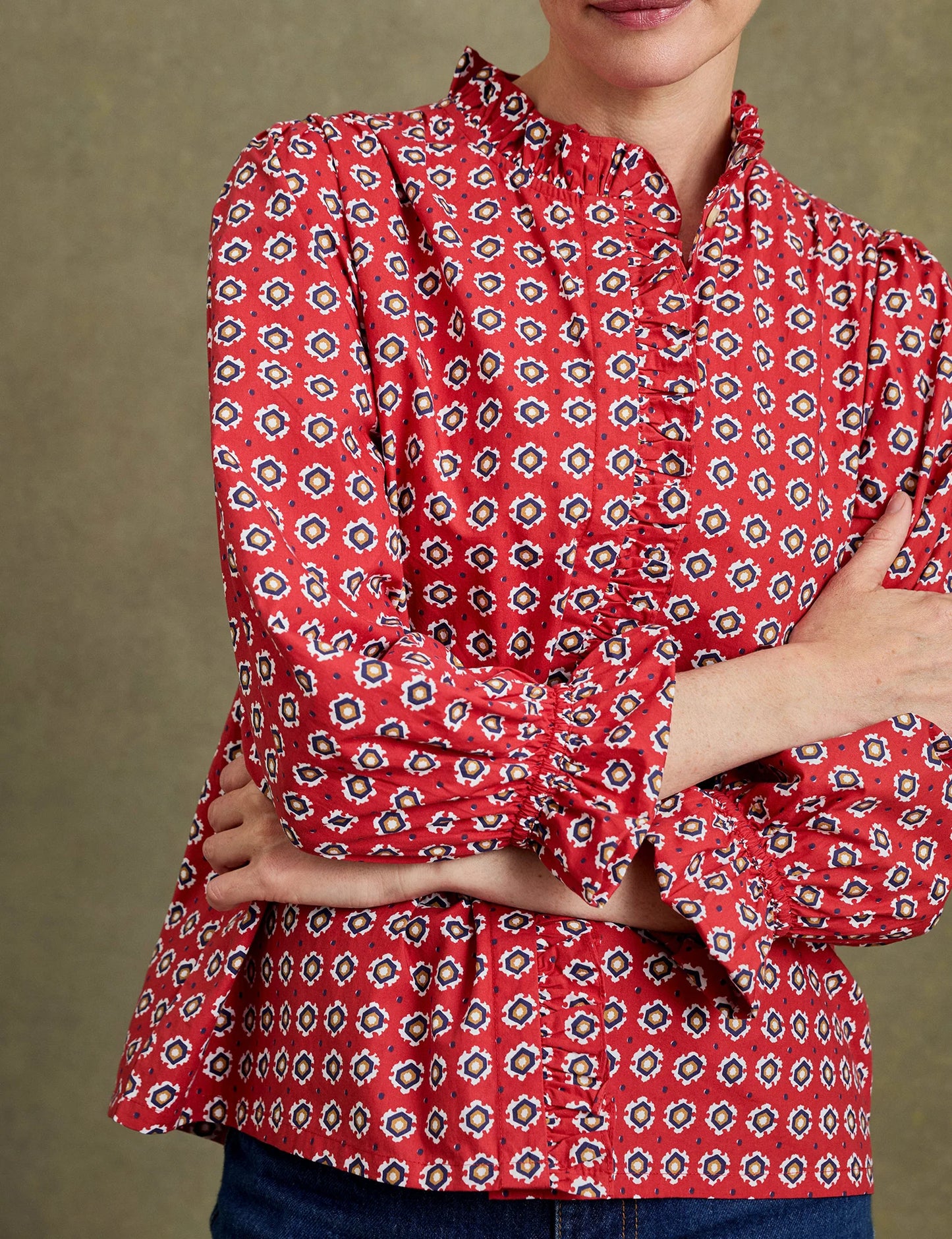 Penelope Chilvers Monday Blouse in Moroccan Red