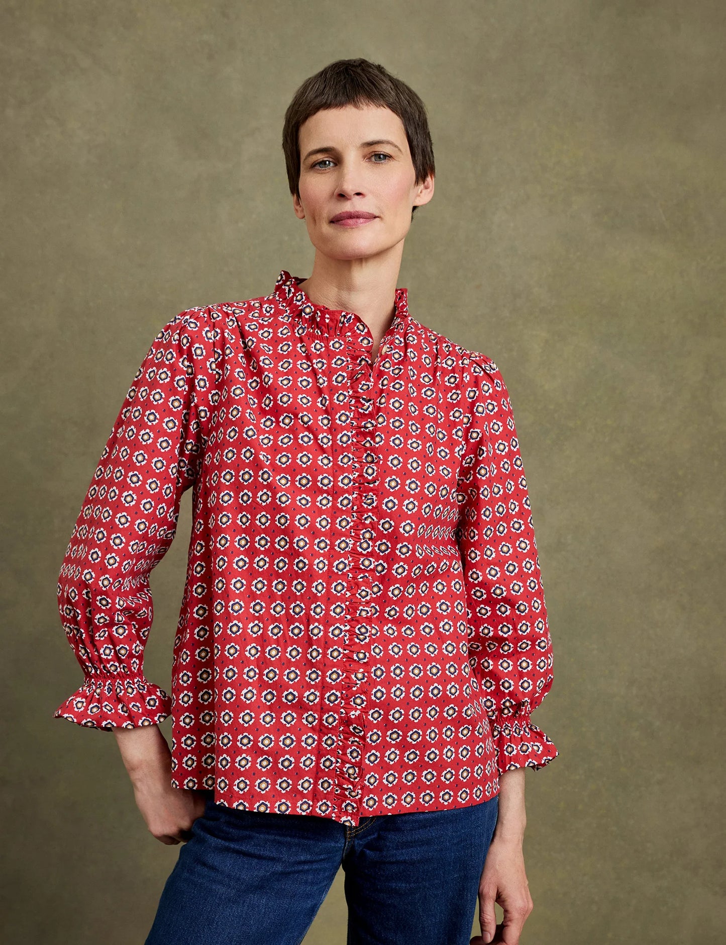 Penelope Chilvers Monday Blouse in Moroccan Red