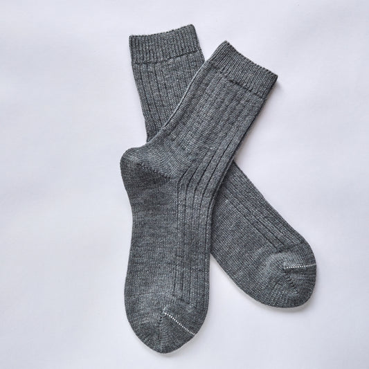 Rock and Ruby Wool Socks in Grey