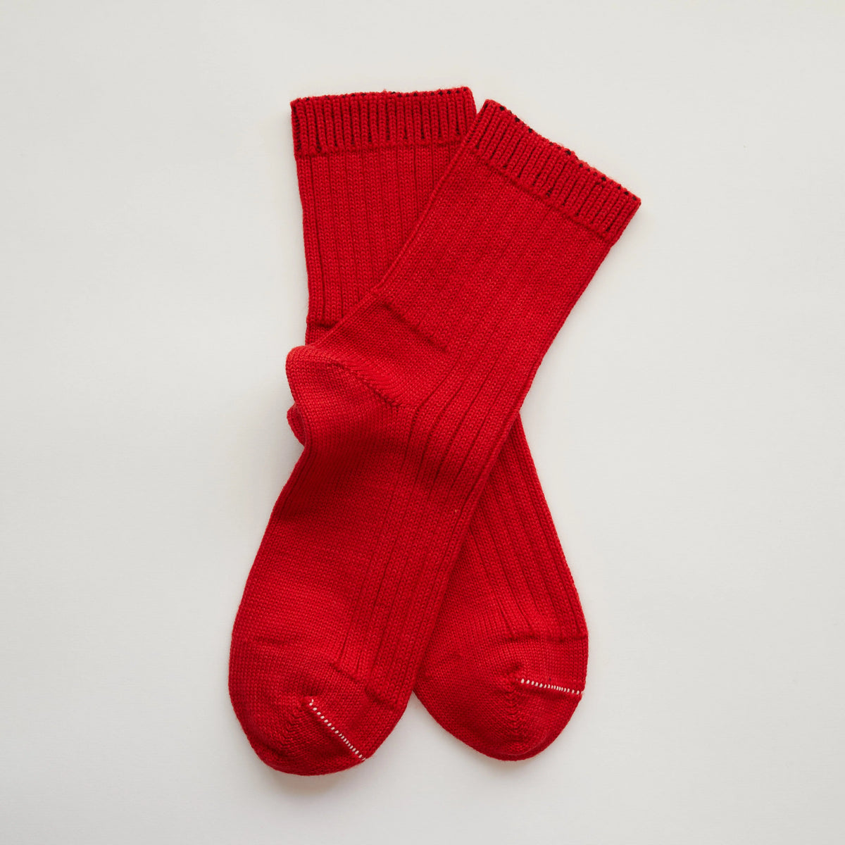 Rock and Ruby Wool Socks in Cherry