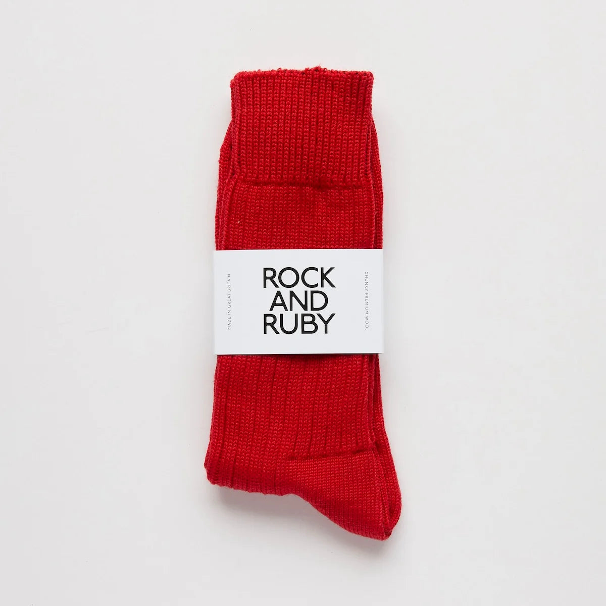 Rock and Ruby Wool Socks in Cherry