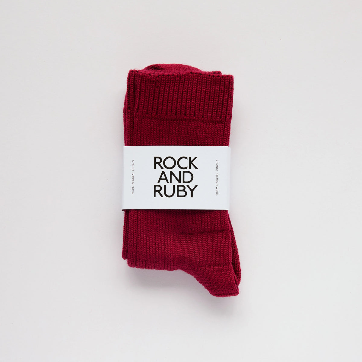 Rock and Ruby Wool Socks in Maroon