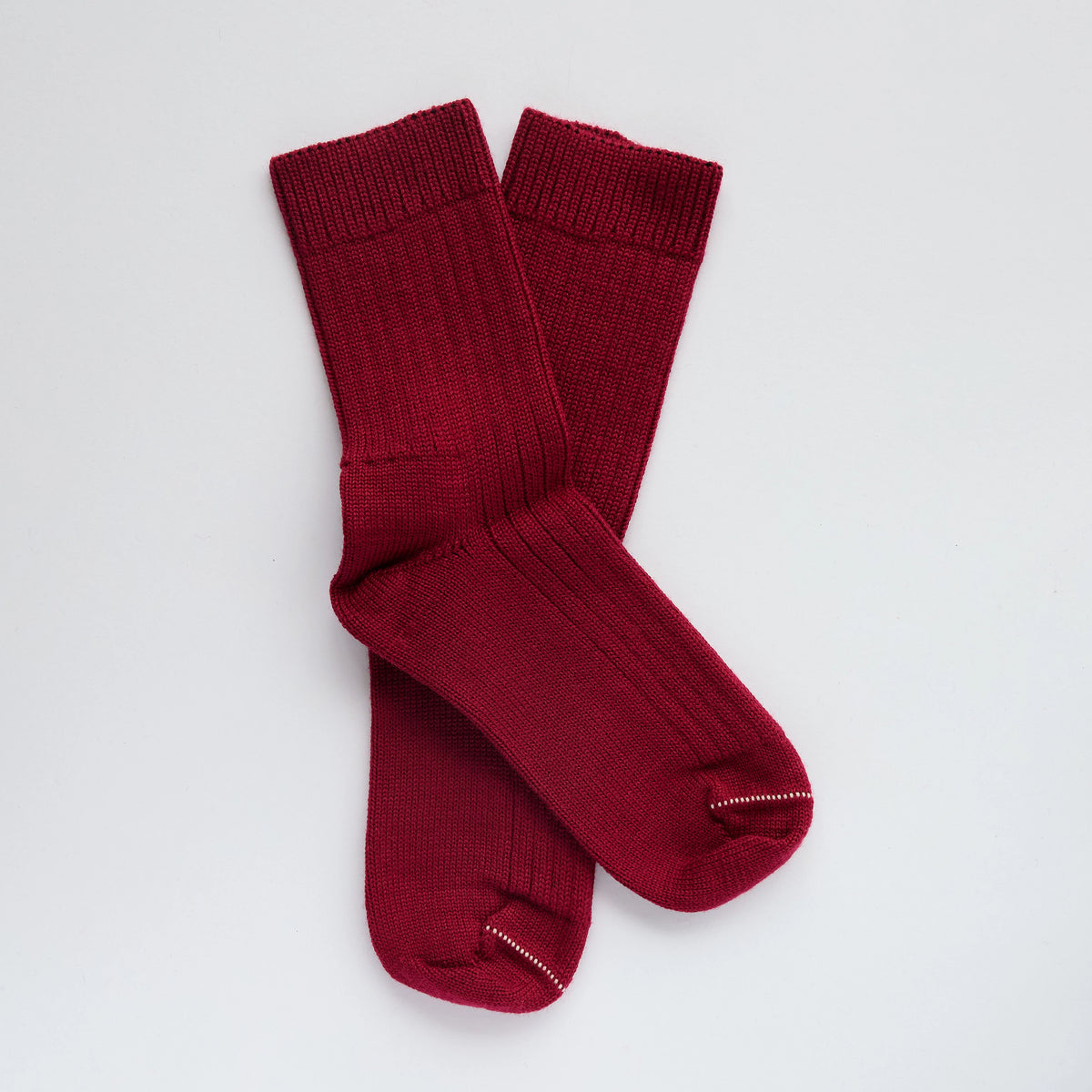 Rock and Ruby Wool Socks in Maroon