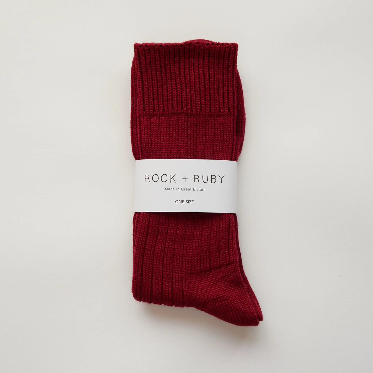Rock and Ruby Wool Socks in Maroon
